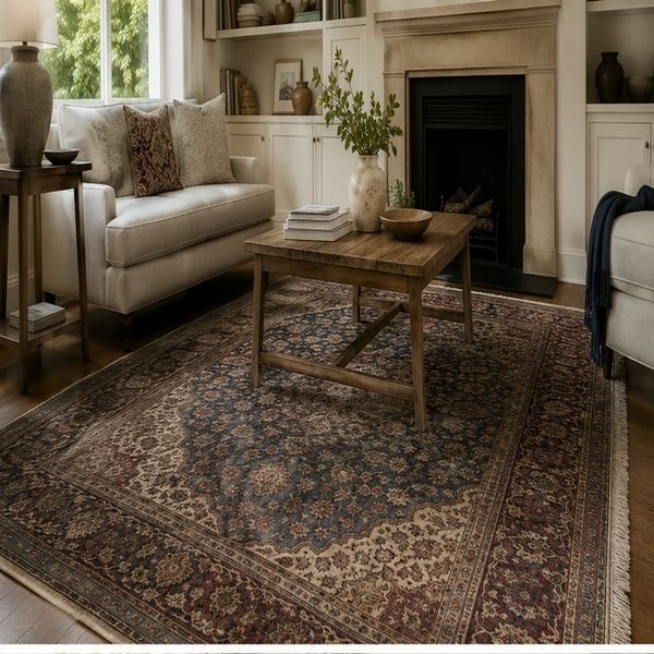 Handcrafted Persian Wool Rug — before cleaning